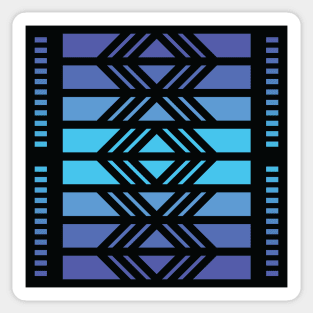 “Dimensional Morphing” - V.3 Blue - (Geometric Art) (Dimensions) - Doc Labs Sticker